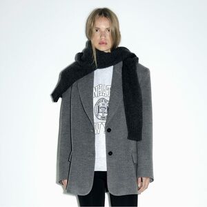 STRAIGHT CUT SHOULDER PAD Oversized BLAZER